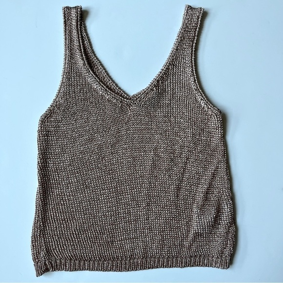 Topshop Chainmail Rosegold Tank Top Size 4 - Picture 2 of 8